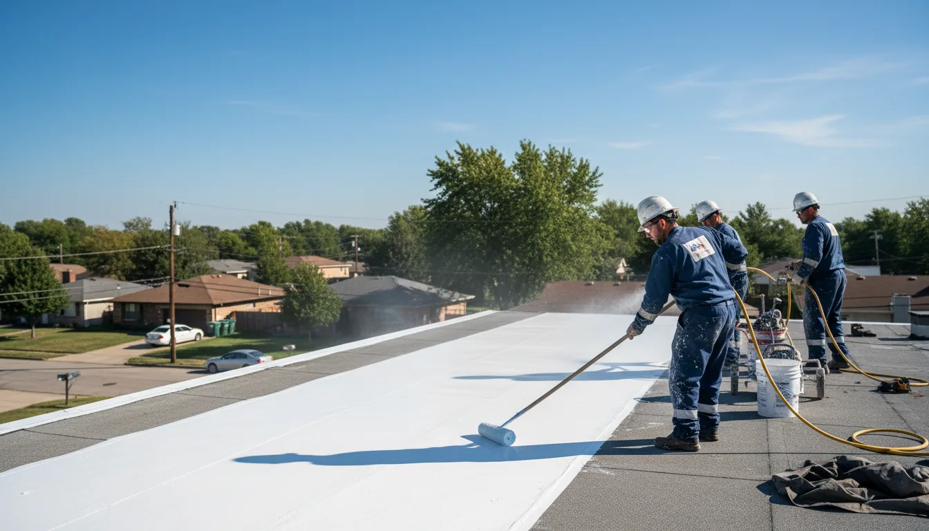 Commercial roof coating in Strawn, TX near me